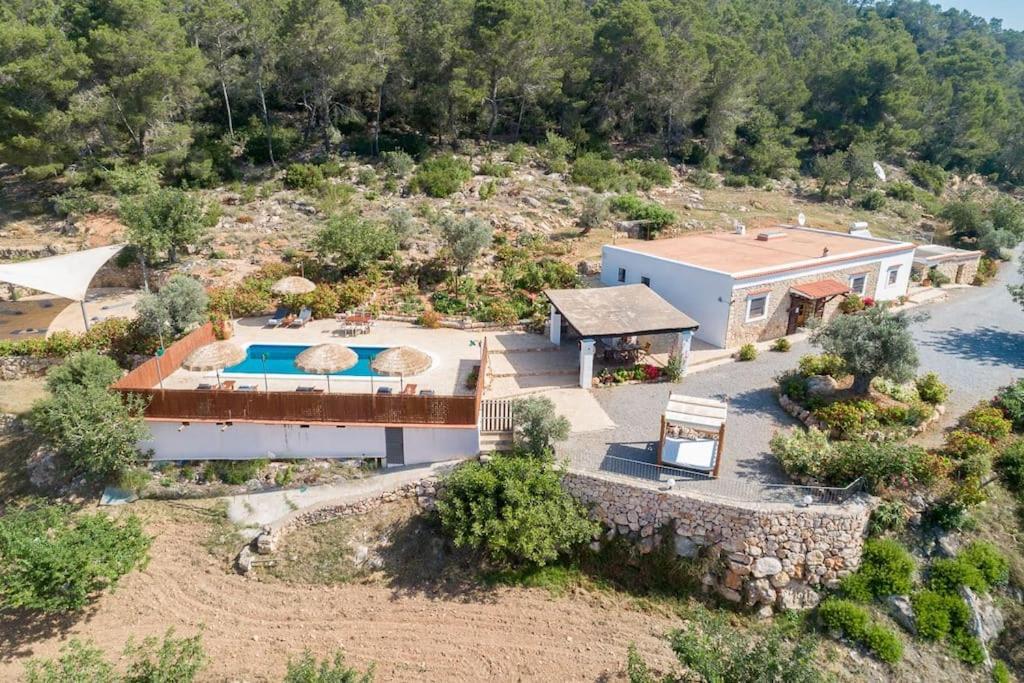 Casa Can Lluc Con Piscina, Jardin Y Vista Al Campo Sant Miquel De Balansat Exterior photo