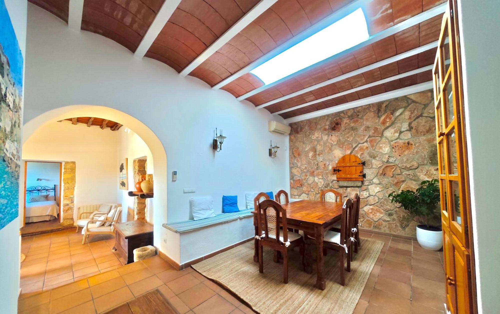 Casa Can Lluc Con Piscina, Jardin Y Vista Al Campo Sant Miquel De Balansat Exterior photo