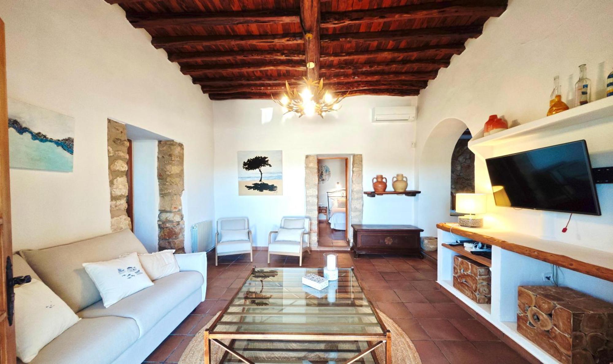 Casa Can Lluc Con Piscina, Jardin Y Vista Al Campo Sant Miquel De Balansat Exterior photo